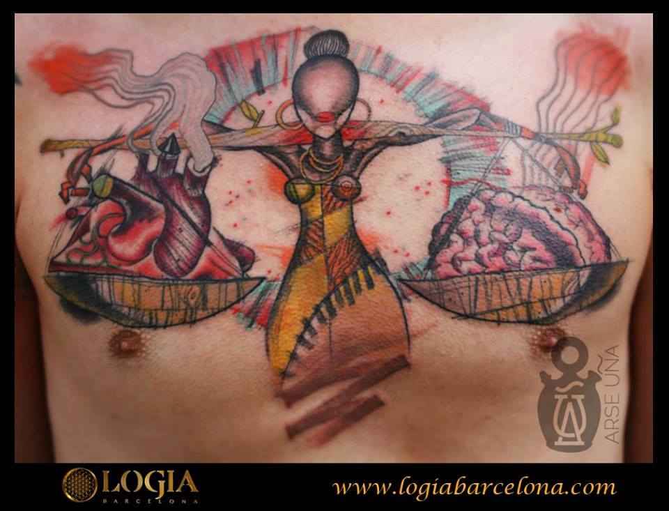 Tatuajes en el pecho - | Tatuajes Logia Barcelona