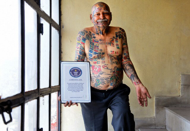 ¿Sabes qué tatuadores y tatuados han batido el Récord  Guiness?
