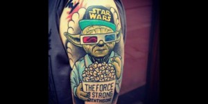 Cool-Star-Wars-Yoda-Tattoo-3D-Glasses