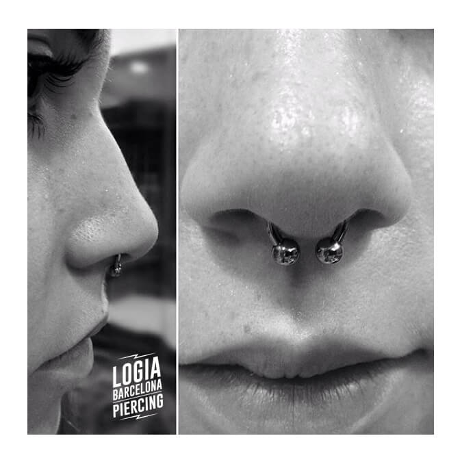 Piercing Septum nariz Logia Barcelona Juli