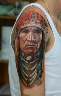 tatuaje indio americano