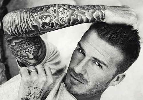 Tatuaje en el brazo David Beckham