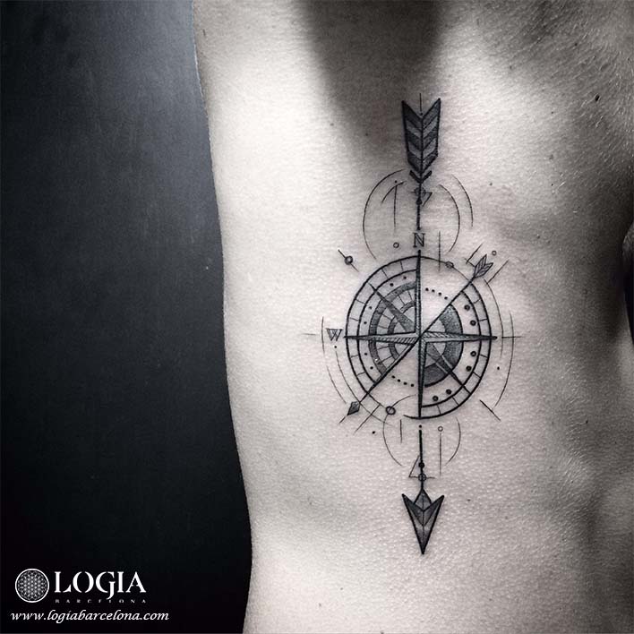 compass arrow tattoo