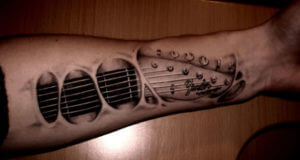 tatuaje de guitarra