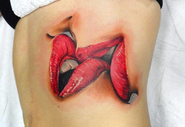 Tatuajes de besos