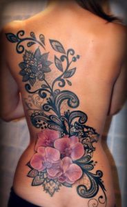 tatuaje de orquídea