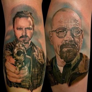 Emmy-Awards-2014-Breaking-Bad-tattoo-Walter-White-Jesse-Pinkman-tattoos