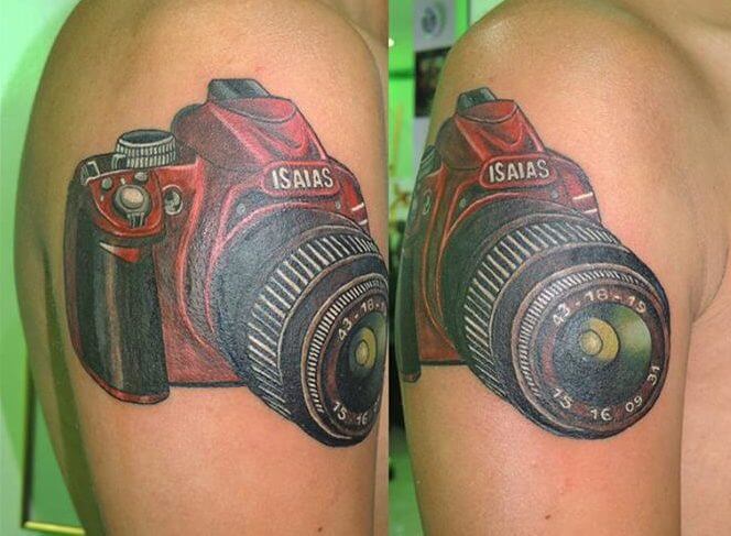 Tatuajes de cámaras de fotos
