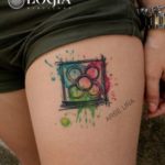 Tatuaje del adoquín de Barcelona