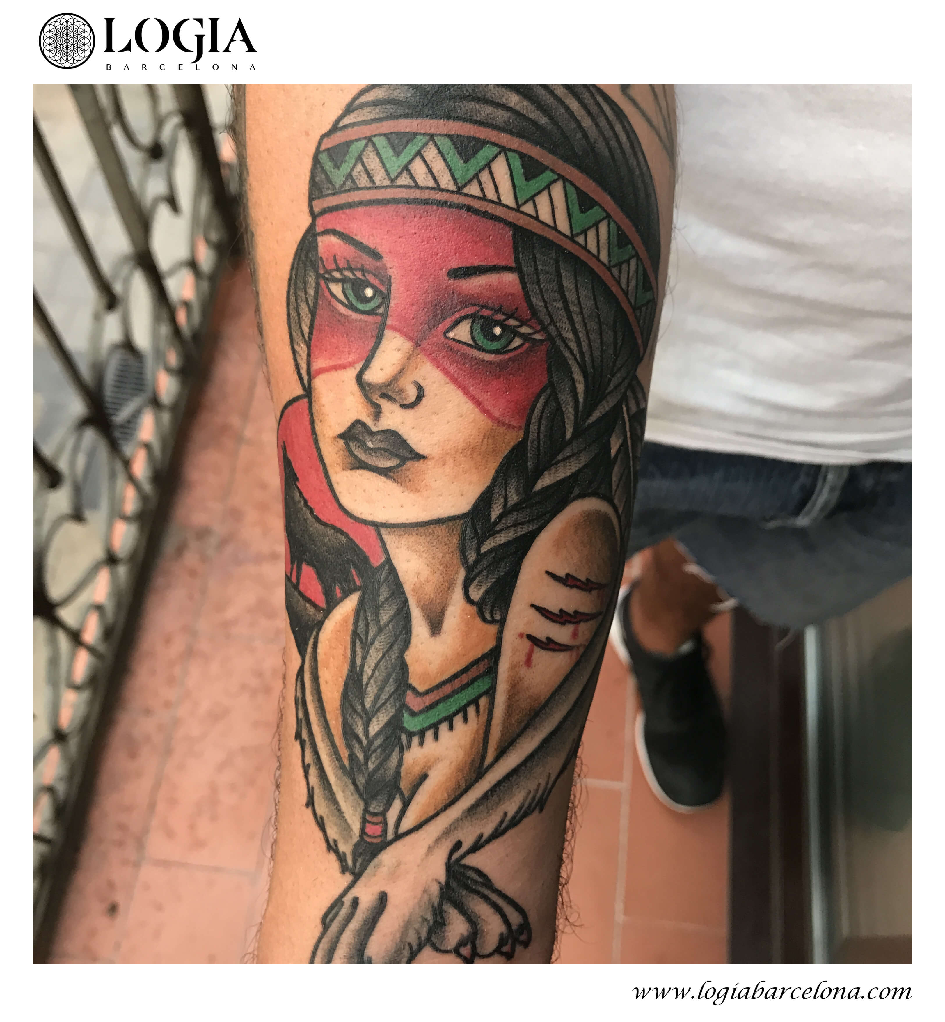 arm tattoo indian woman logia barcelona laia desole