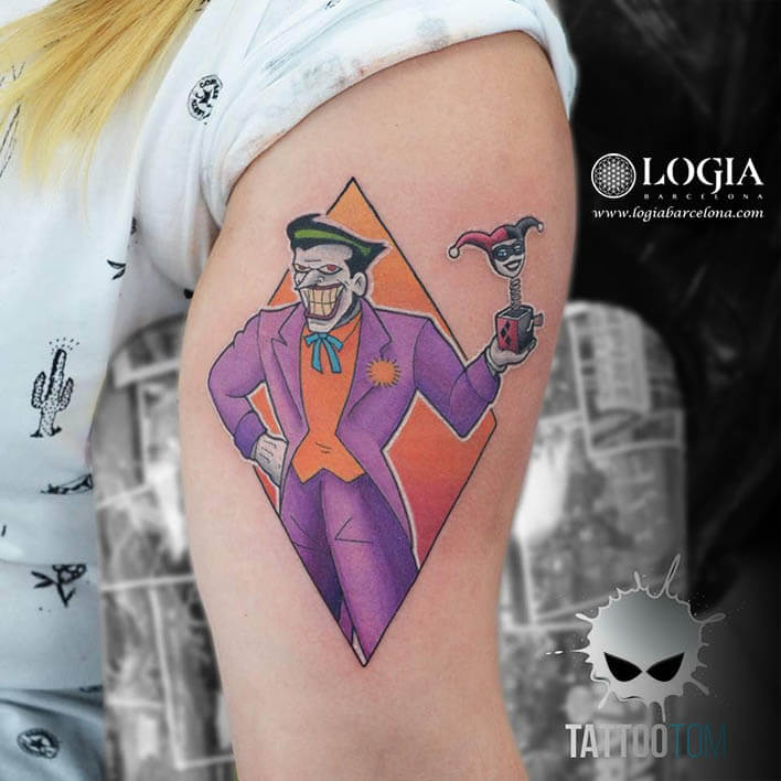 tatuaje brazo joker tom logia barcelona