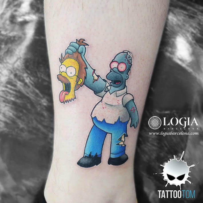 tatuaje Homer halloween