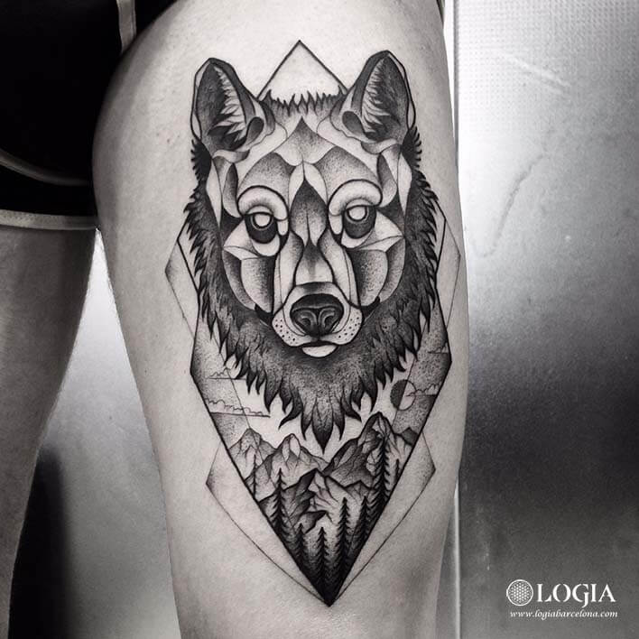 tatuajes de lobos logia barcelona franki