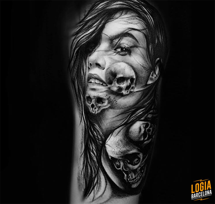 ᐅ Los mejores tatuajes de calaveras | Logia Tattoo Barcelona