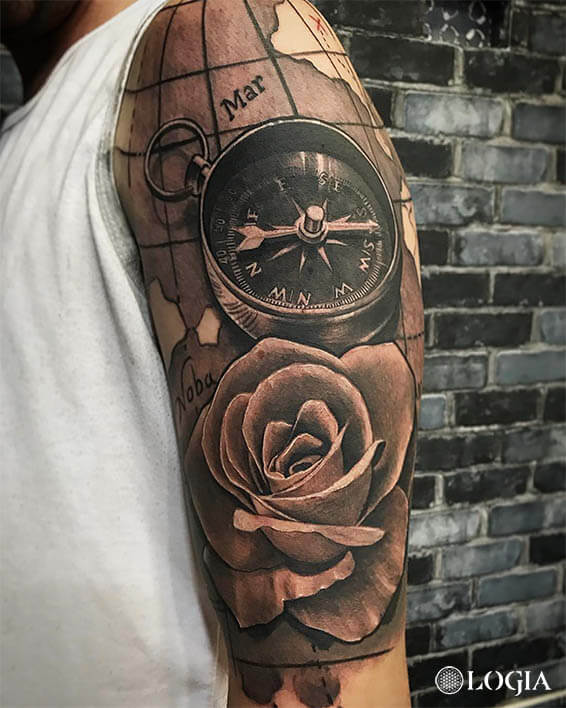 compass tattoo 
