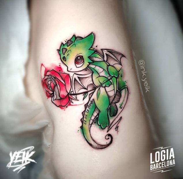 Tatuajes de rosas para sant jordi dragon - Logia Barcelona