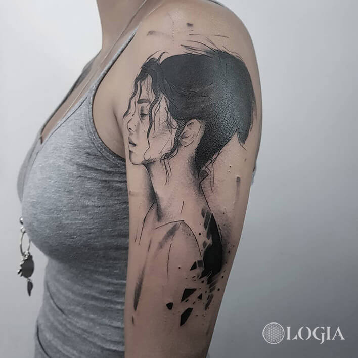 tattoo sketch female logia barcelona dani bastos