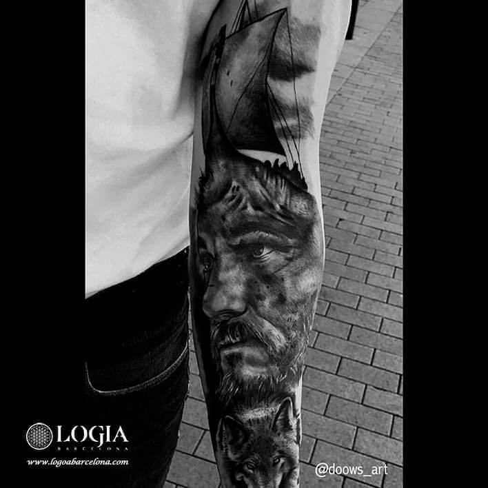 tatuaje vikings antebrazo logia barcelona andilla