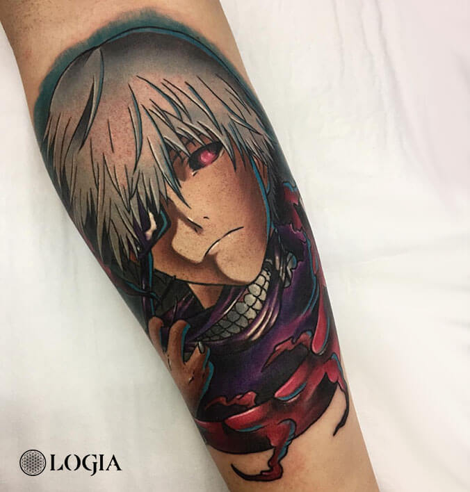 tatuaje anime antebrazo salamone