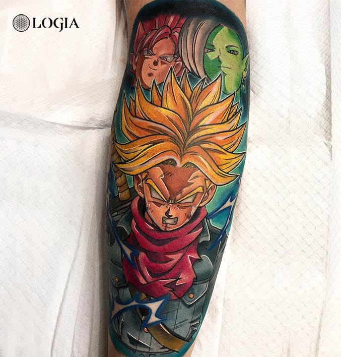 tatuaje dragonball antebrazo salamone