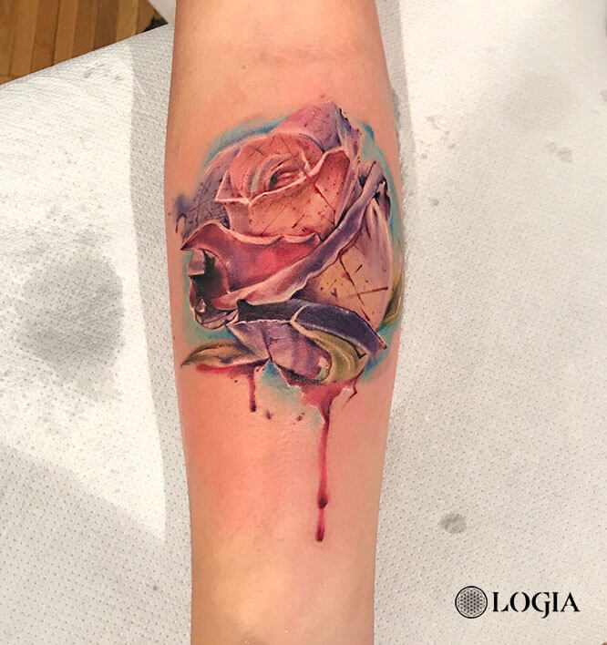 tatuaje rosa antebrazo giuliadelbianco