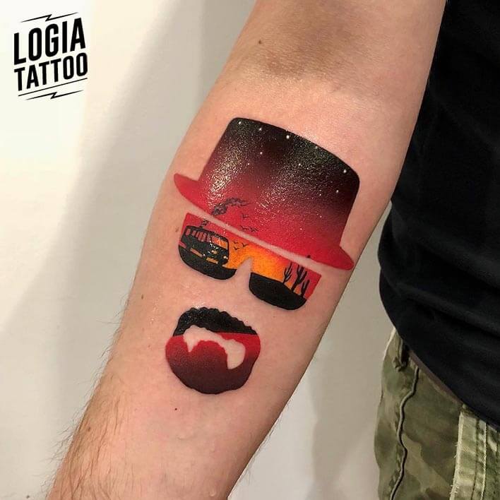 tatuaje doble exposición breaking bad antebrazo daria stahp