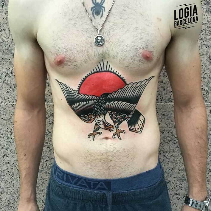 tatuaje panza aguila logia barcelona julio herrero