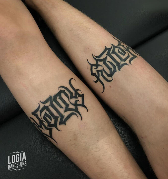 tatuaje lettering en antebrazo diego fustar