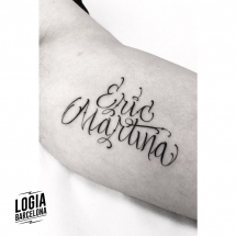 tatuaje lettering antebrazo fino moskid logia barcelona