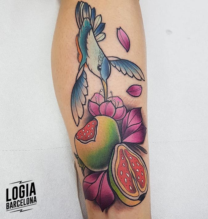 tatuaje de colibri Logia Barcelona tatuador Yer