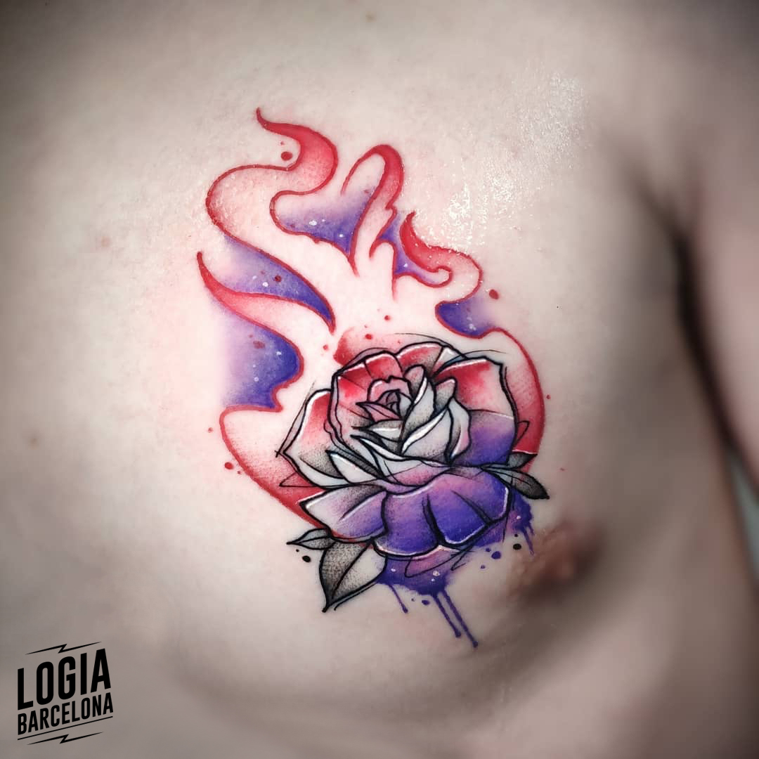 tatuaje cerca del corazon Yeik Logia Barcelona