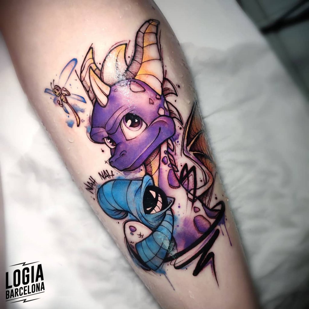 tatuaje_pierna_dragon_logia_barcelona_yeik