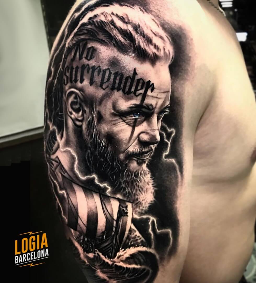 Tatuaje de vikingos Lamper Edgar Logia Barcelona
