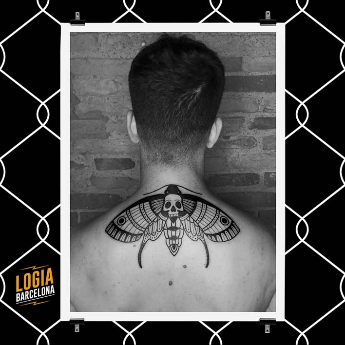 best tattoo artist barcelona - moth tattoo
