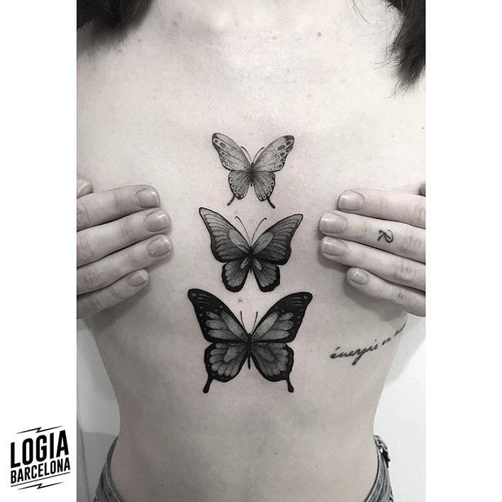 Significado de tatuaje de mariposa en el pecho