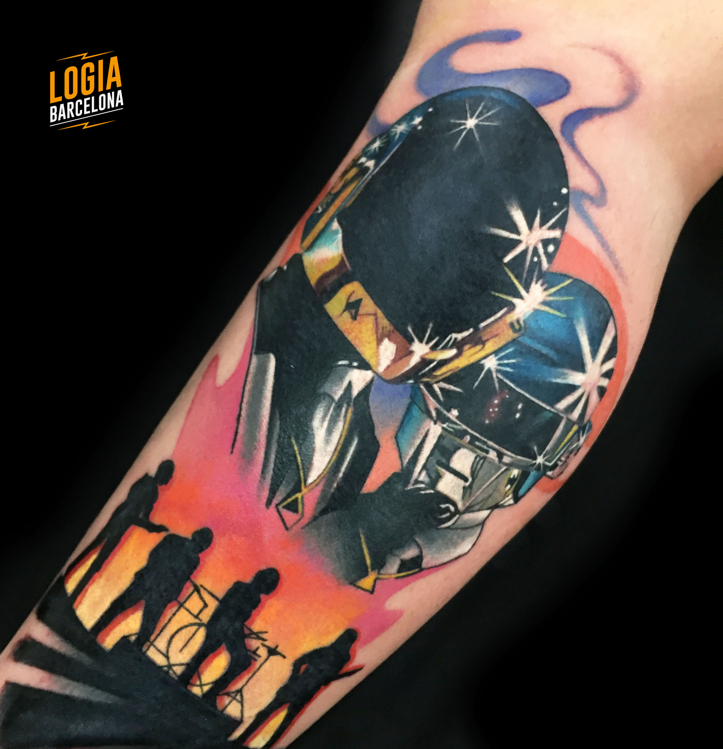 Tatuaje Daft Punk Musica Leonardo Castañeda Logia Barcelona