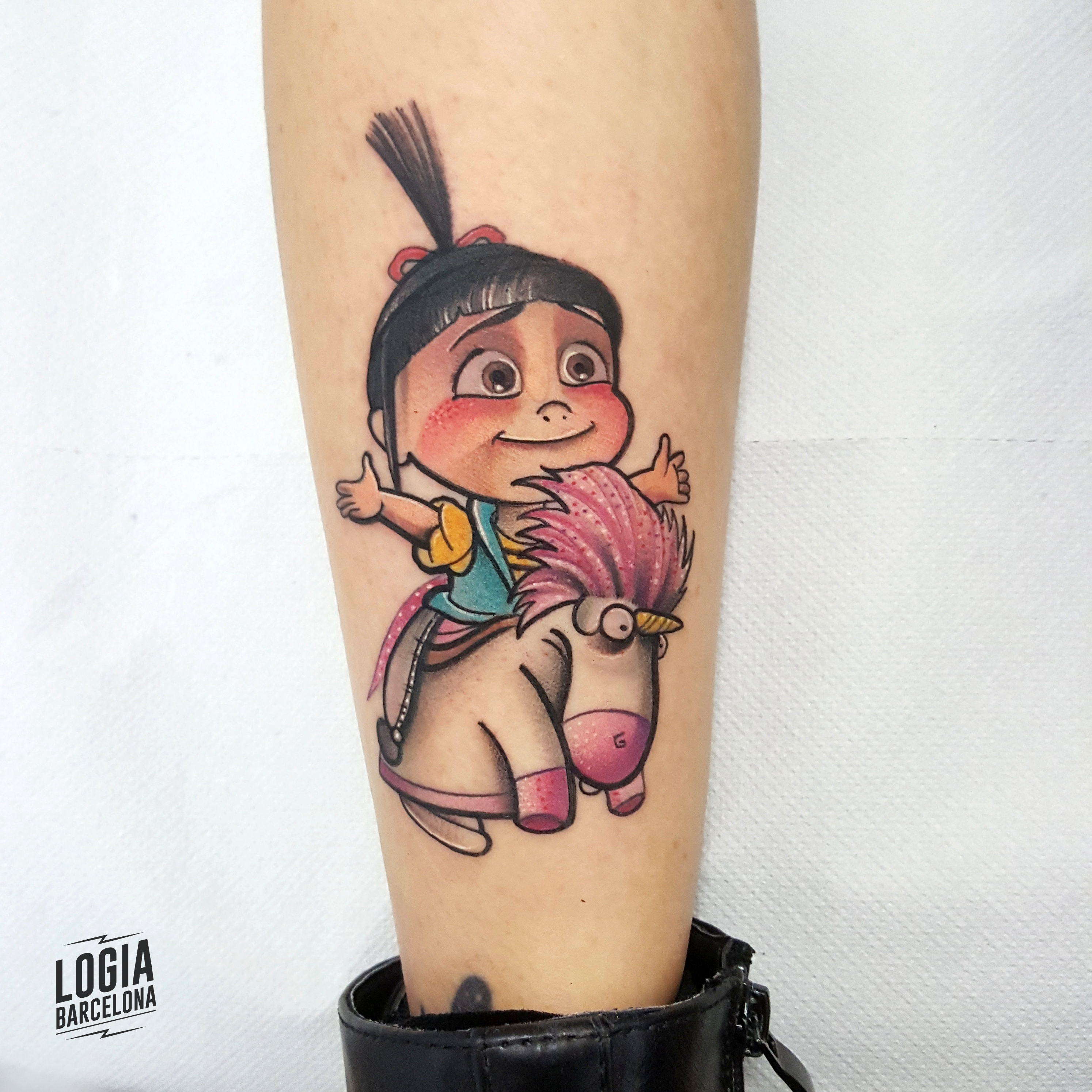 Tatuaje Boo Monstruos SA Disney Pixar Gianluca Modesti Logia Barcelona