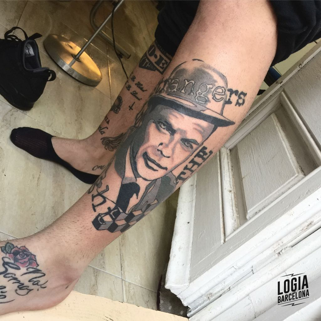 Tatuaje Frank Sinatra Retrato Musica Victor Dalmau Logia Barcelona