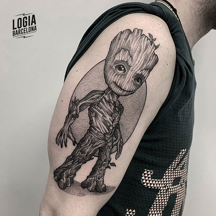 mejores tatuadores barcelona - groot dotwork - Logia Tattoo victor Dalmau