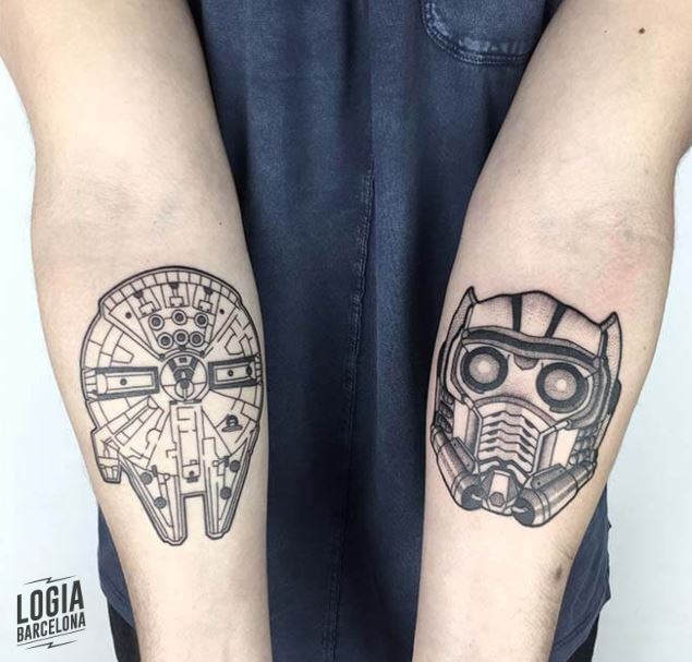 Star Wars Tattoo - Halcon Milenario Han Solo - Logia Barcelona Ana Godoy
