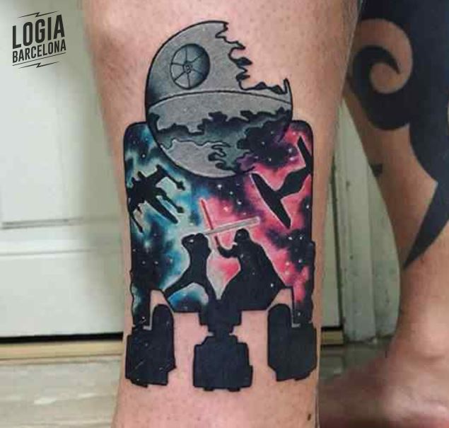 Star Wars Tattoo - Luke Darth Vader Estrella de la Muerte - Logia Barcelona Victor Dalmau