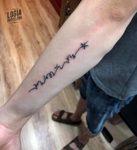 Lettering walk in tattoo - Logia Barcelona