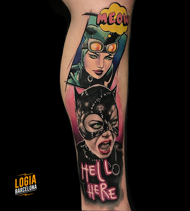 tattoo Batwoman tatuador Bruno Don Lopes Logia Barcelona