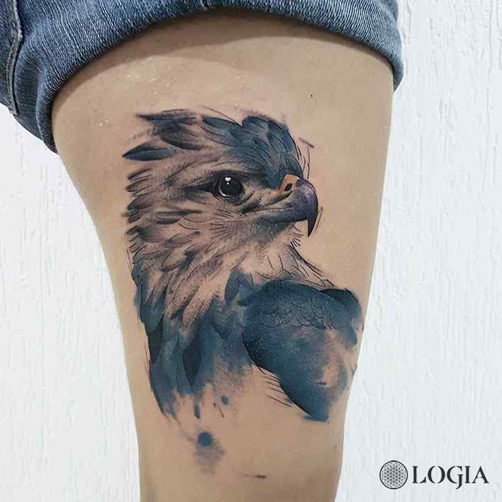 Tatuaje Aguila Polluelo Boceto Dani Bastos Logia Barcelona