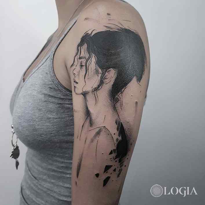 tatuaje elegante mujer dani bastos logia barcelona