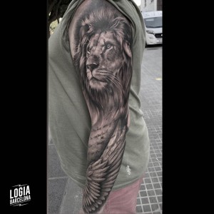 tatuaje_brazo_leon_logiabarcelona_doows