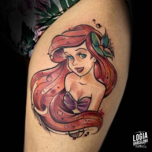 tatuaje_pierna_sirenita_logiabarcelona_kathycaboom