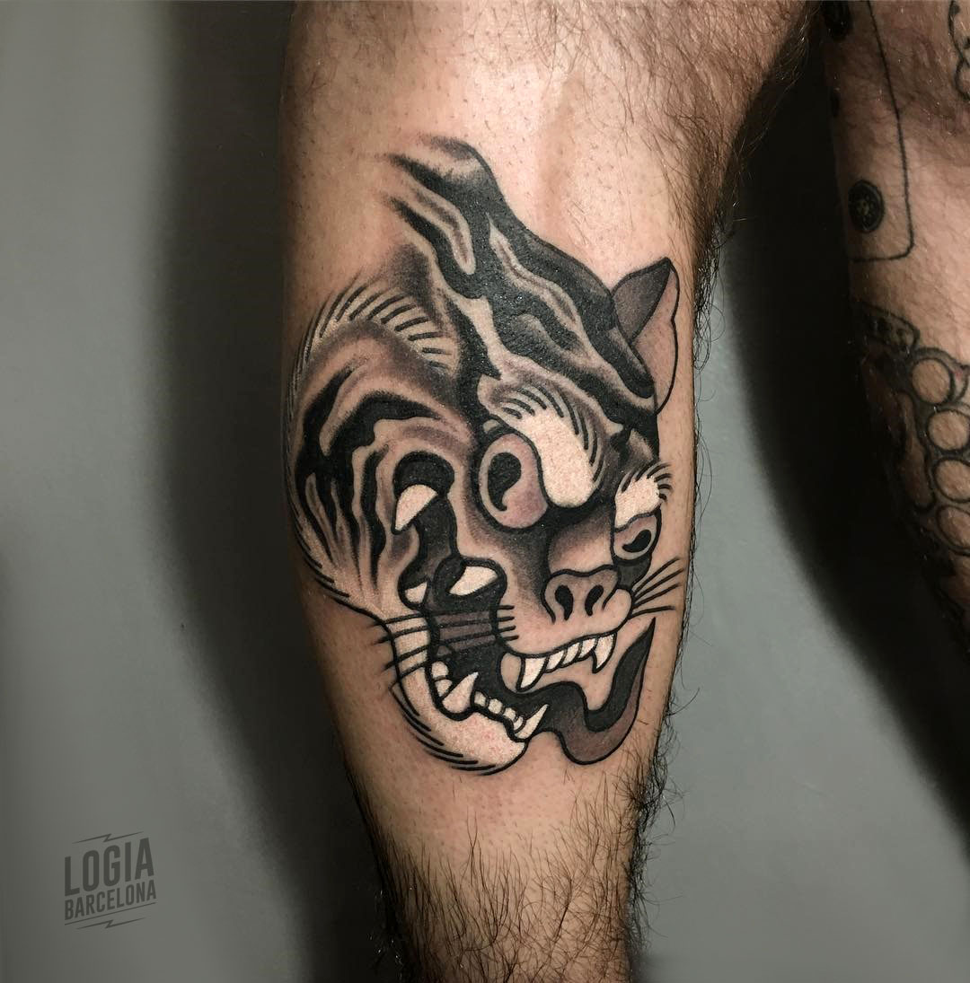 tatuaje_japones_tigre_brazo_lelectric_Logia_Barcelona 