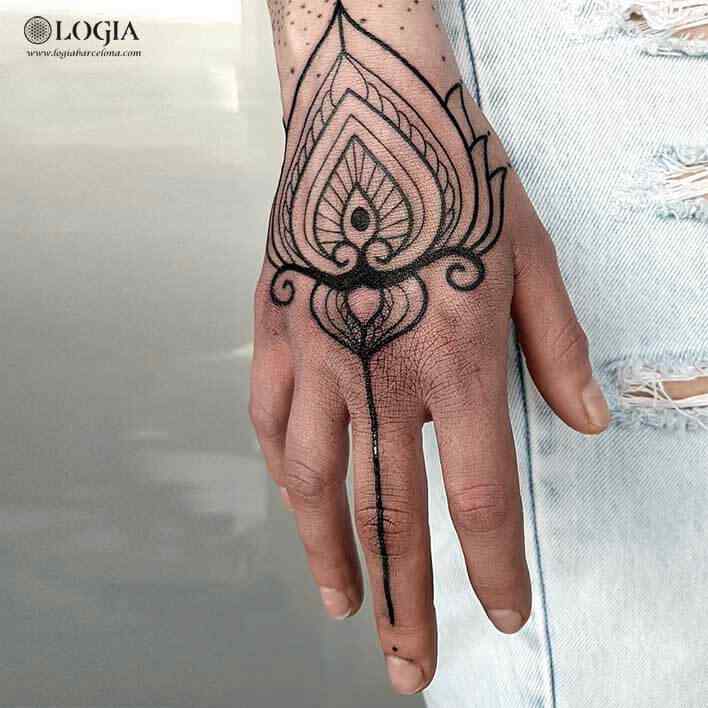 hand finger tattoo