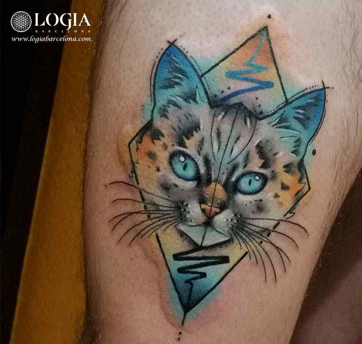 Tatuaje Gato Sketch Boceto Logia Barcelona